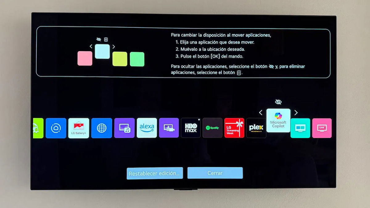 LG rectifica con Copilot en sus televisores: permitirá eliminarlo tras la polémica
