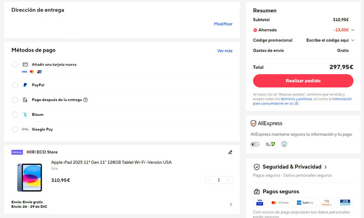 Oferta por el iPad 11 de 2025