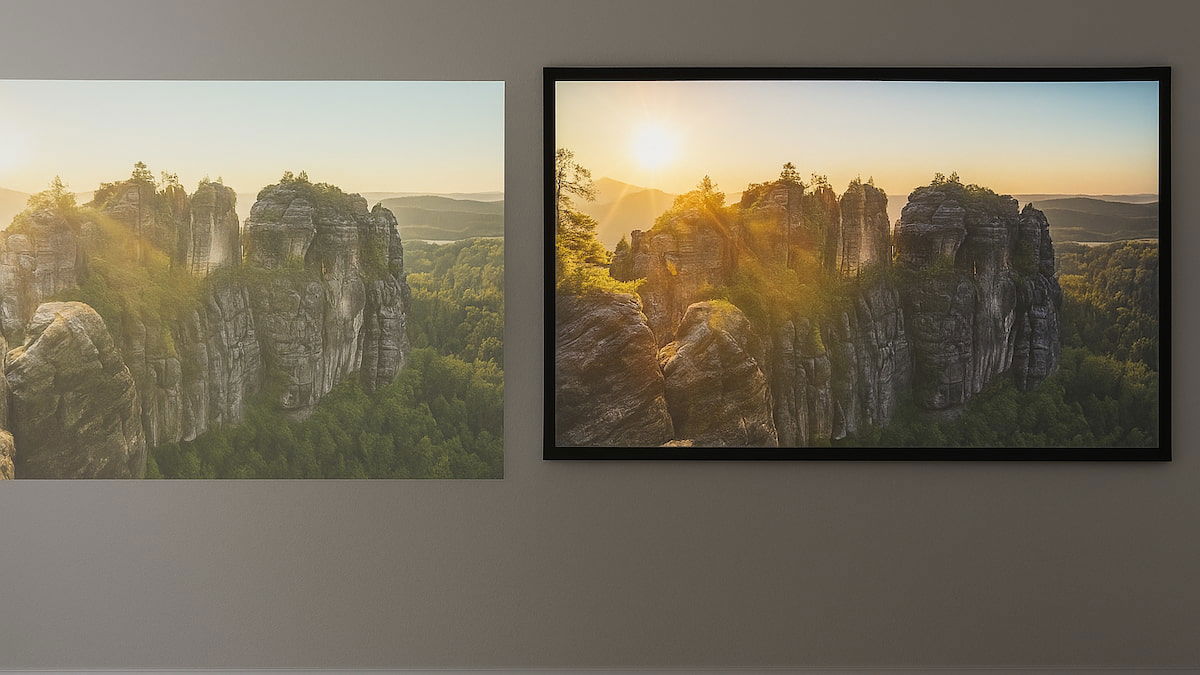 Qué se pierde al proyectar sobre una pared en vez de usar pantalla