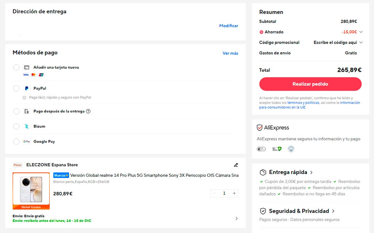 Oferta por el realme 14 Pro+