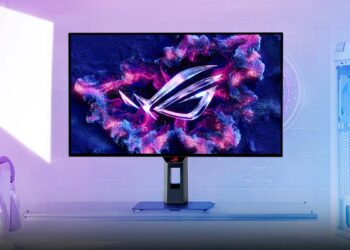 ASUS ROG Strix OLED con fondo