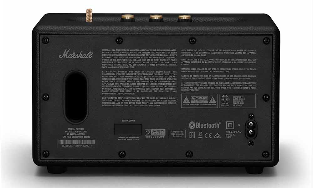 Trasera del Marshall Acton III