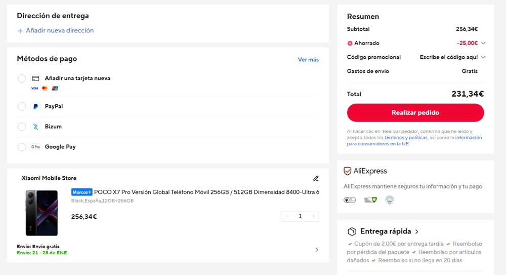 Oferta por el POCO X7 Pro