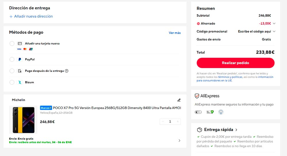 Oferta por el POCO X7 Pro