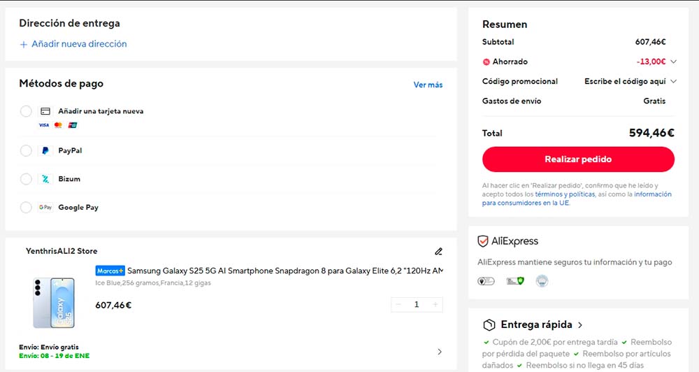 Oferta por el Samsung Galaxy S25
