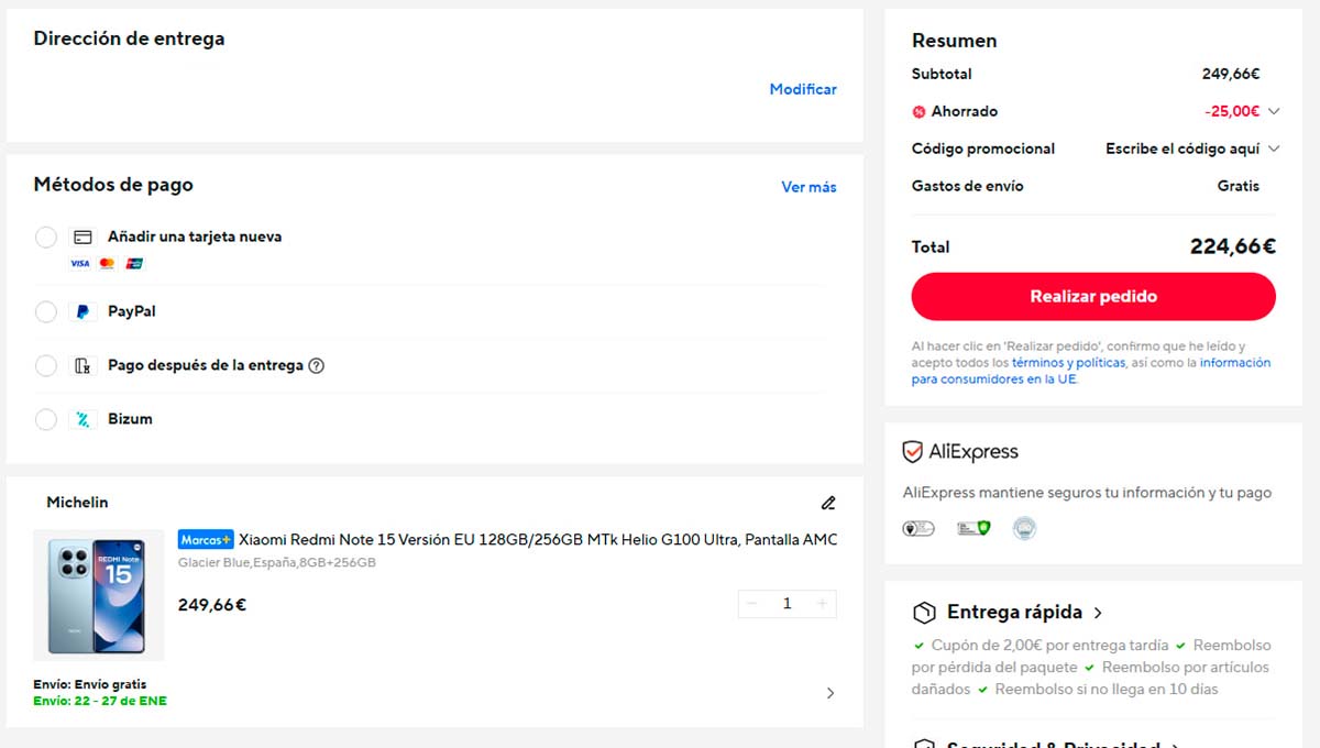 Oferta por el Redmi Note 15