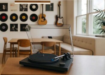 Tocadiscos Vieta Pro G3000 en una mesa