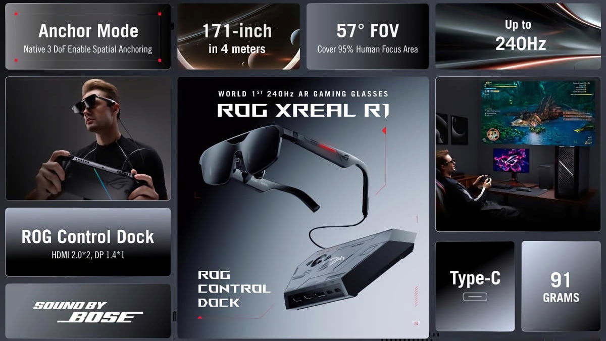 Asus se lanza a por el futuro con sus nuevas gafas gaming micro-OLED: pantallón virtual de 117 pulgadas a 240 Hz