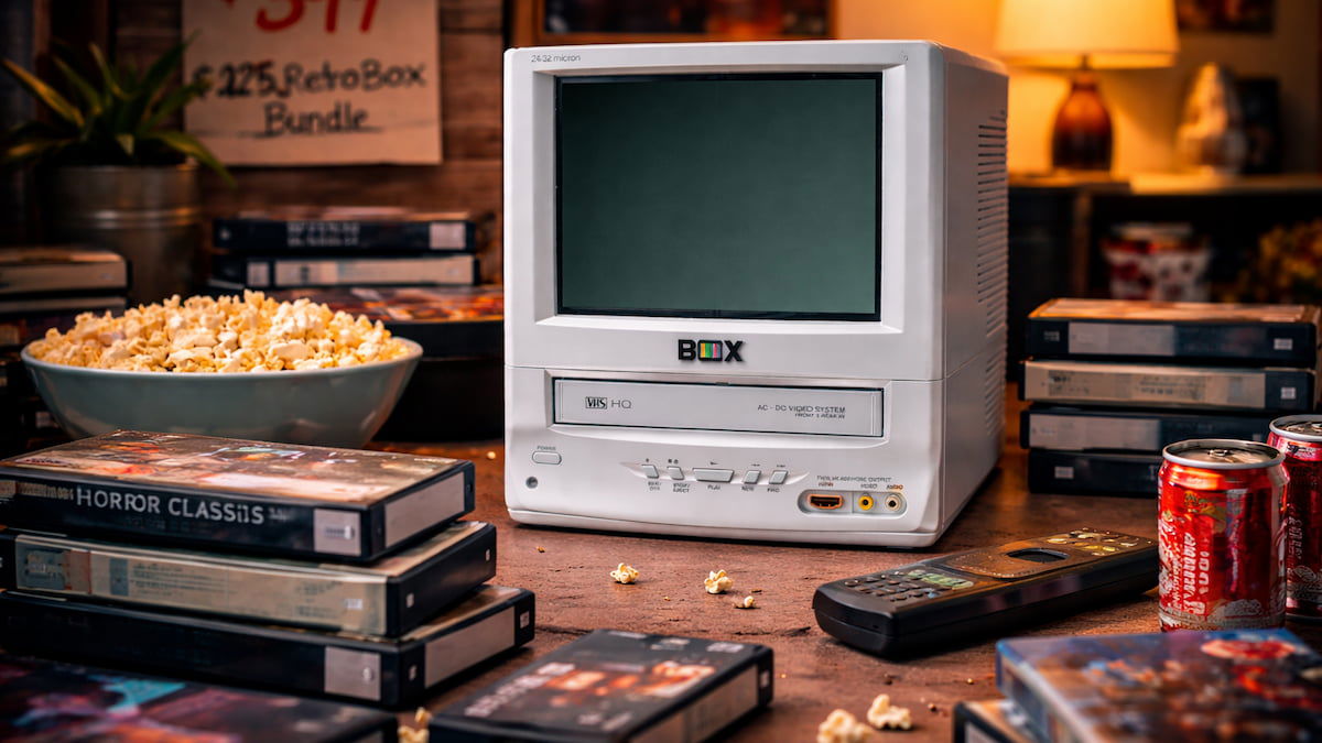 RetroBox: el combo televisor + VHS vuelve en 2026… y encima trae HDMI, colores retro y un enfoque 100% nostalgia