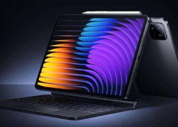 Tablet Xiaomi Pad 7 Pro con fondo de color negro