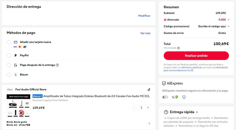 Oferta por el Fosi Audio MC331