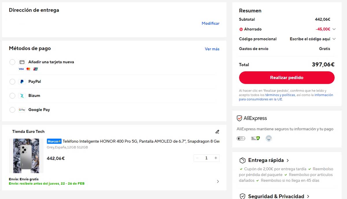 Oferta por el Honor 400 Pro