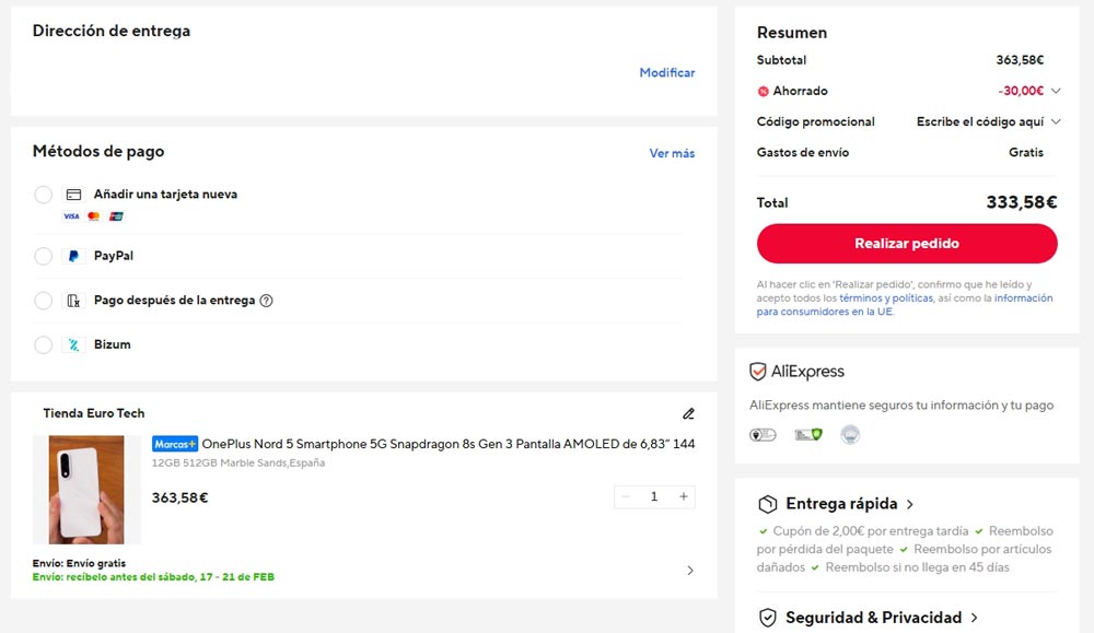 Oferta por el OnePlus Nord 5