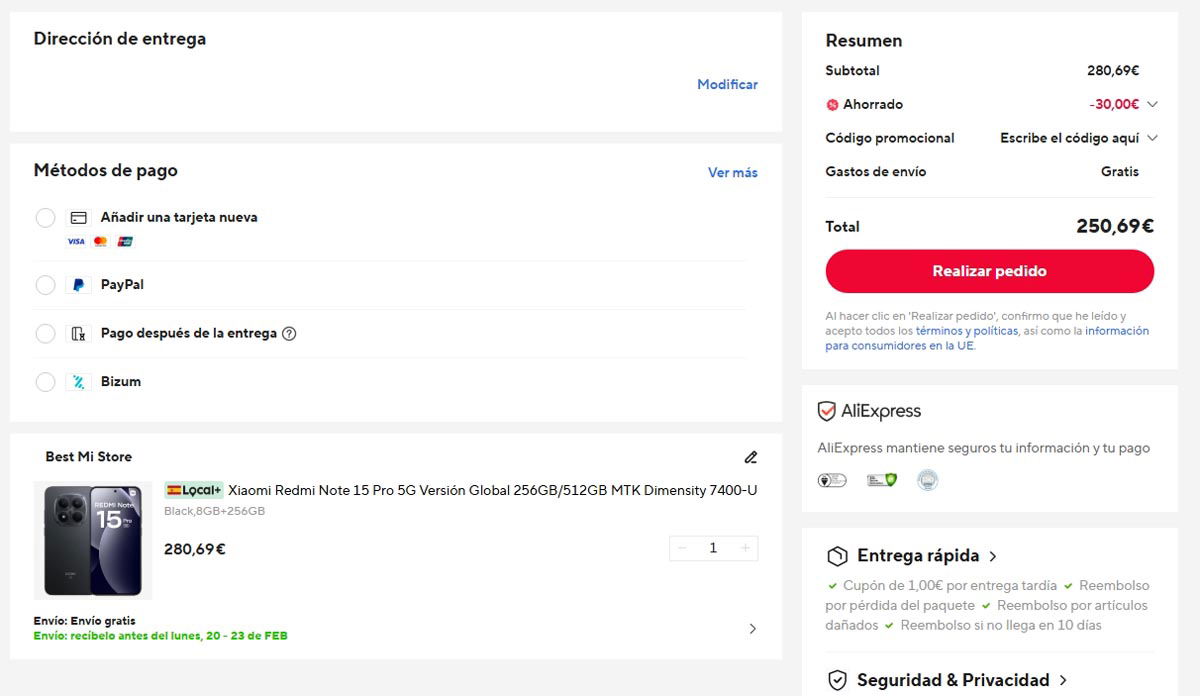 Oferta por el REDMI Note 15 Pro 5G