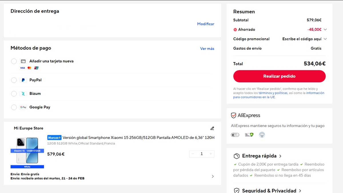 Oferta por el Xiaomi 15