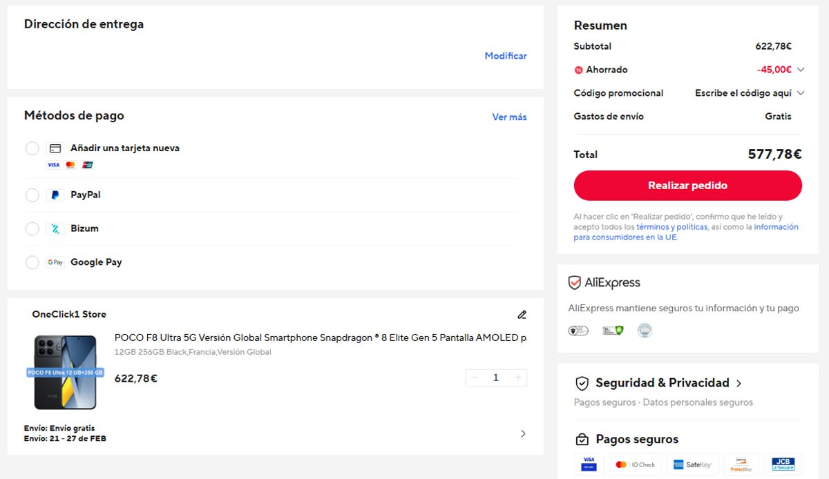 Oferta por el POCO F8 Ultra