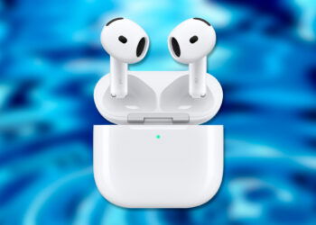 Auriculares AirPods 4 con fondo