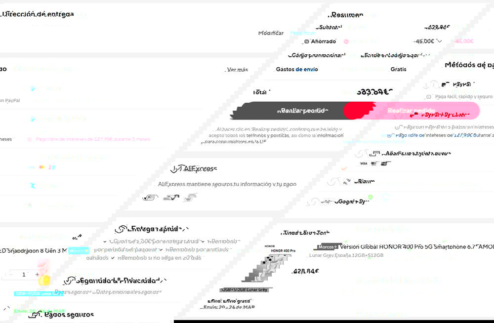 Oferta por el Honor 400 Pro