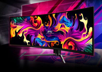 MSI MPG 491CQP QD-OLED con fondo