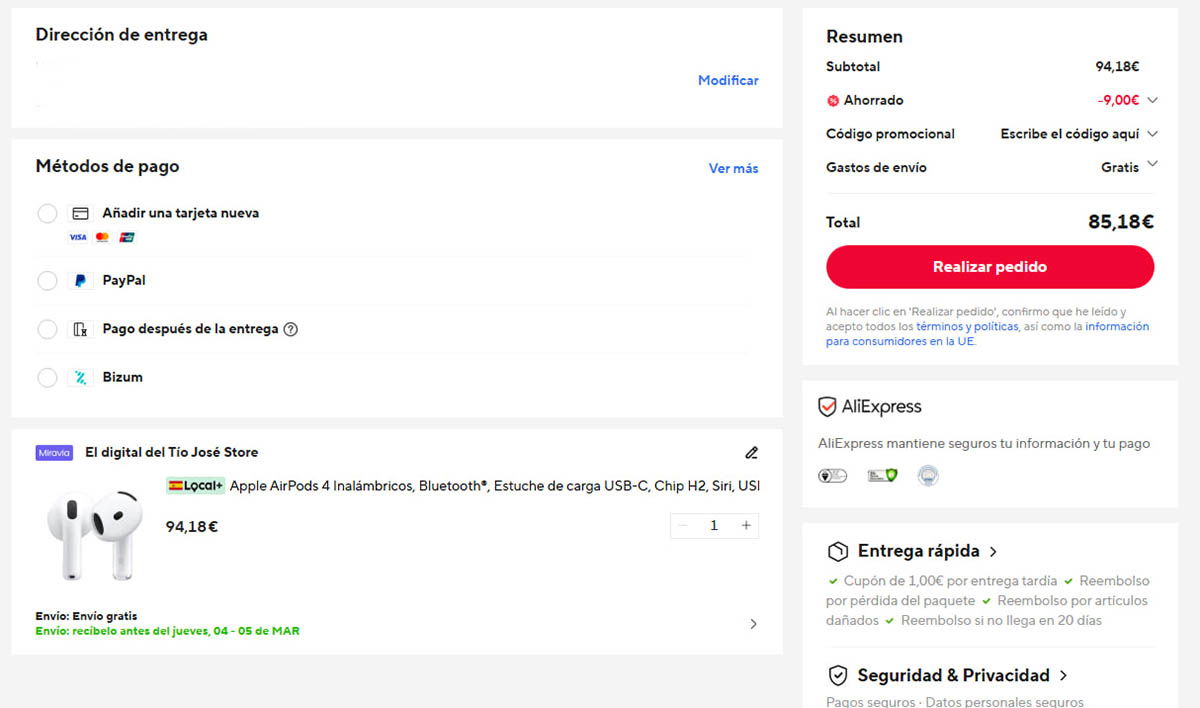 Oferta por los AirPods 4