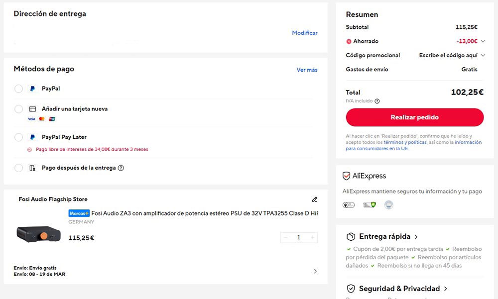 Oferta por el Fosi Audio ZD3