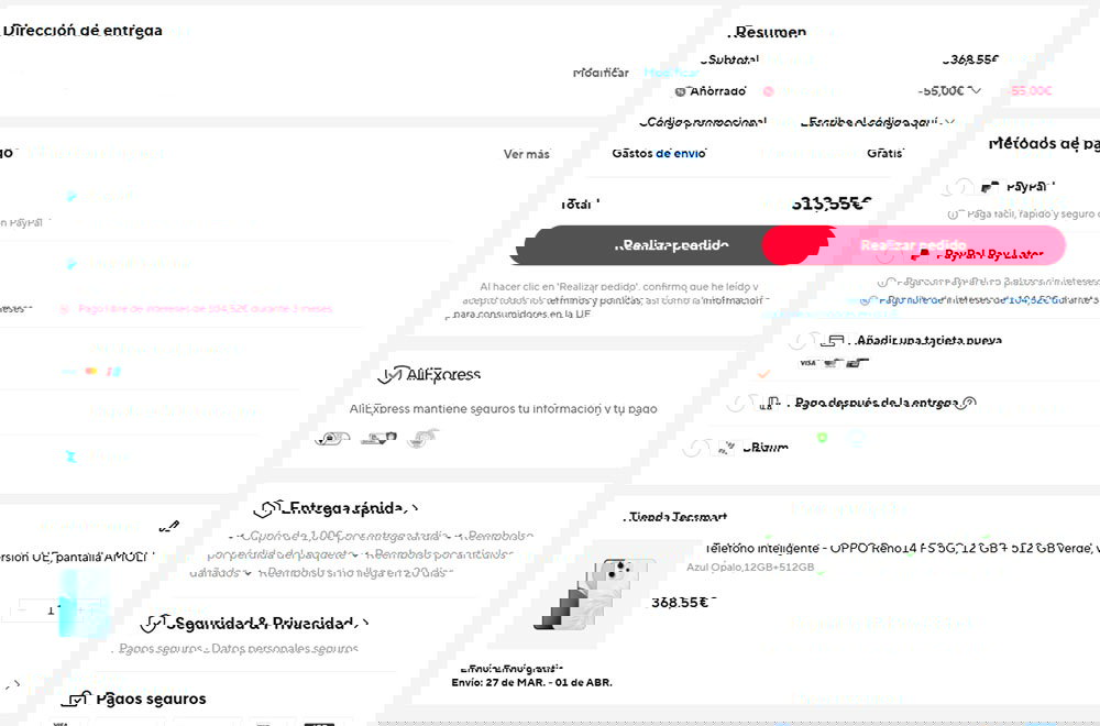 Oferta por el OPPO Reno14 FS 5G