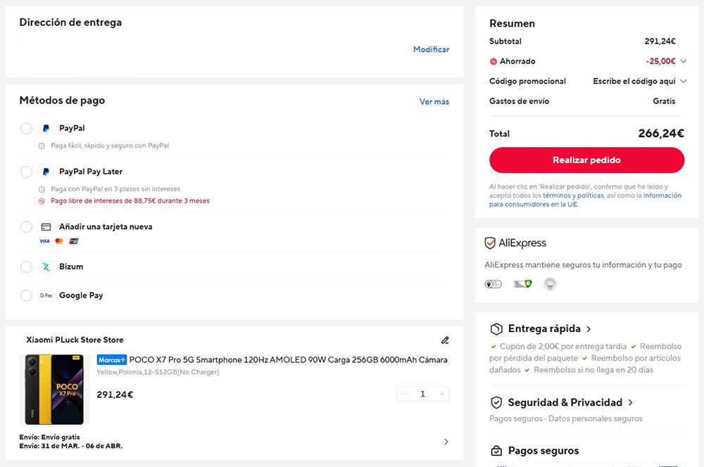 Oferta por los POCO X7