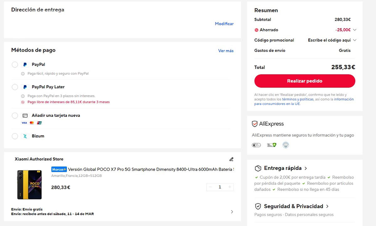 Oferta por el POCO X7 Pro