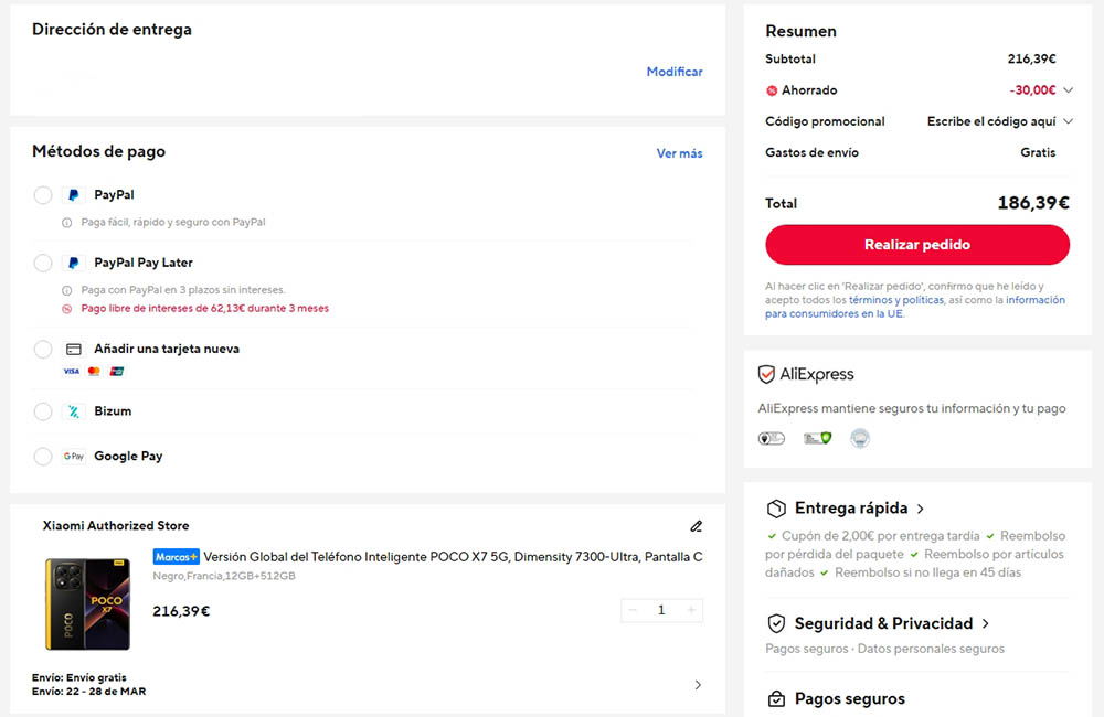 Oferta por el POCO X7