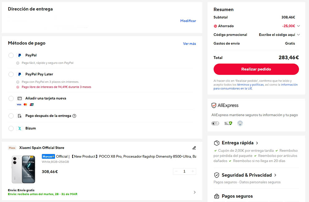 Oferta por el POCO X8 Pro