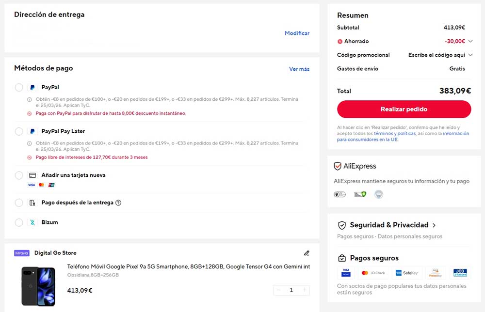 Oferta por el Pixel 9a