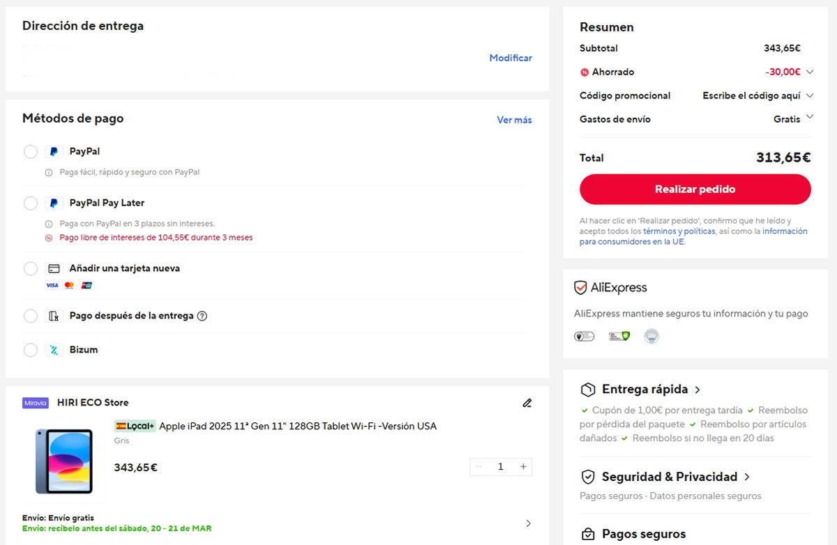 Oferta por el iPad 11