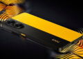 Trasera del POCO X7 Pro de color amarillo