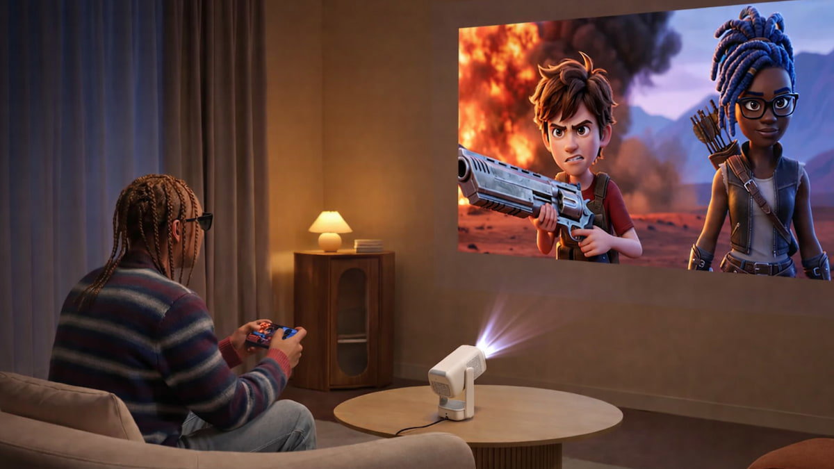 Aurzen lanza un proyector portátil por 199 euros que funciona sin enchufe: así es el Eazze D1 Air