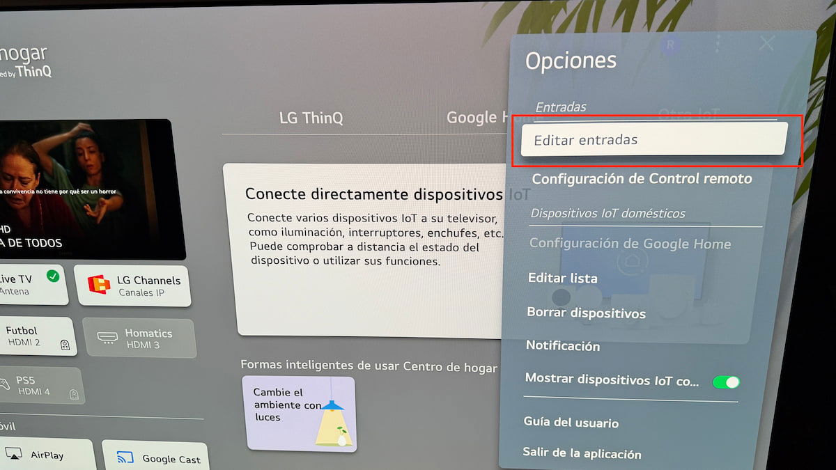 Cómo cambiar el nombre de los puertos HDMI en tu televisor LG con webOS para no liarte nunca más