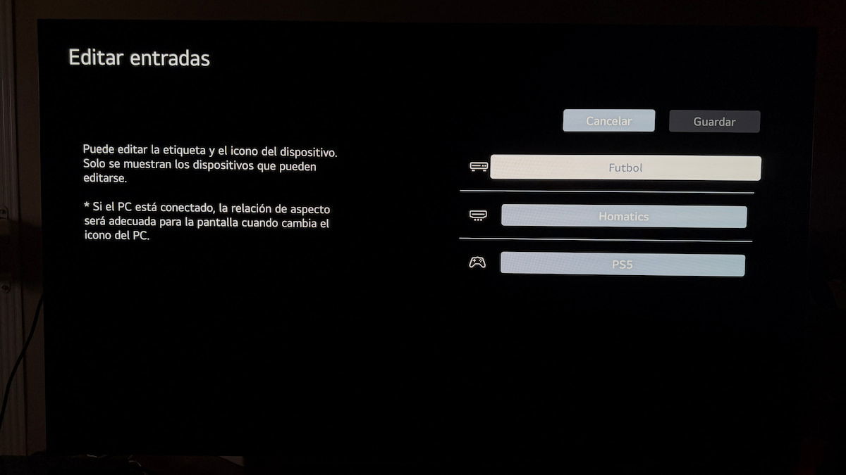 Cómo cambiar el nombre de los puertos HDMI en tu televisor LG con webOS para no liarte nunca más