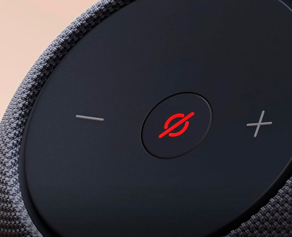 Botones fontales del Amazon Echo Dot Max