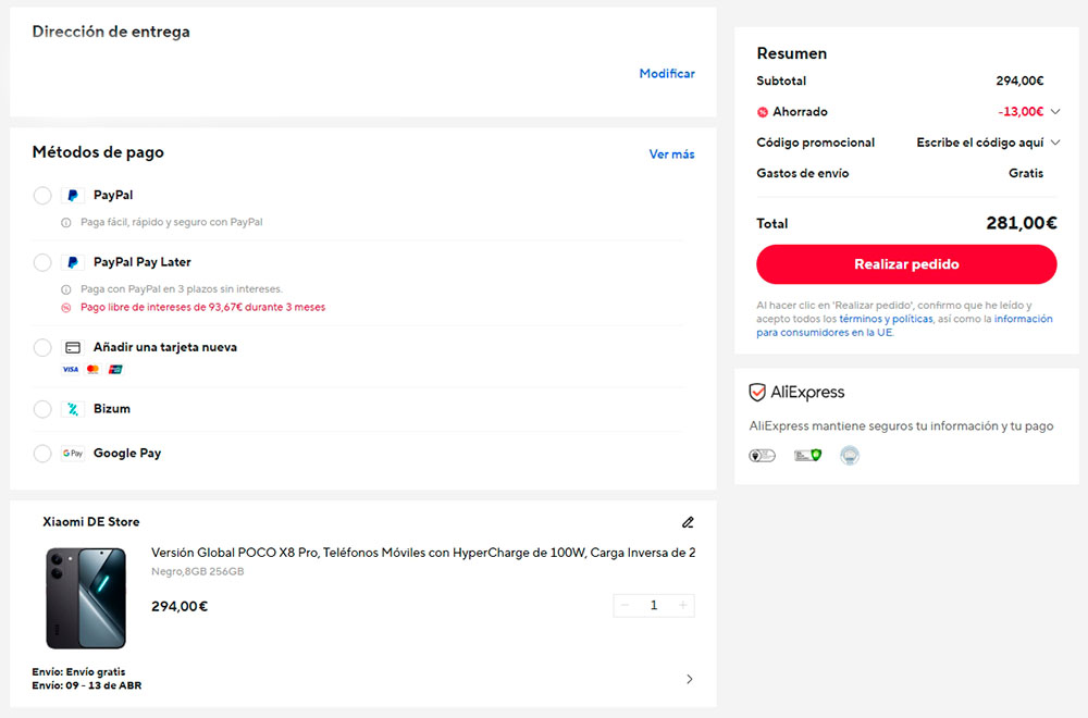 Oferta por el POCO X8 Pro