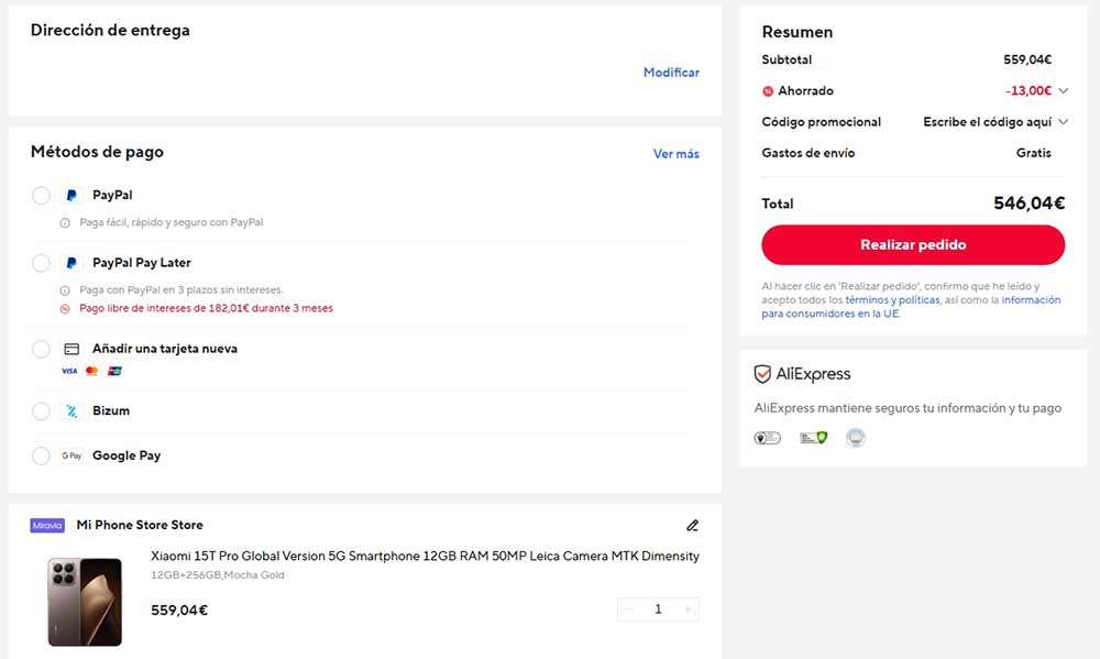 Oferta por el Xiaomi 15T Pro