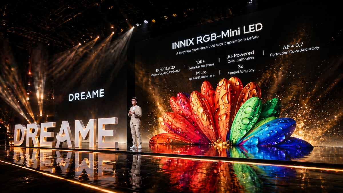 Dreame se mete en los televisores con un RGB Mini LED bastante loco: sus altavoces se mueven para seguirte por el salón
