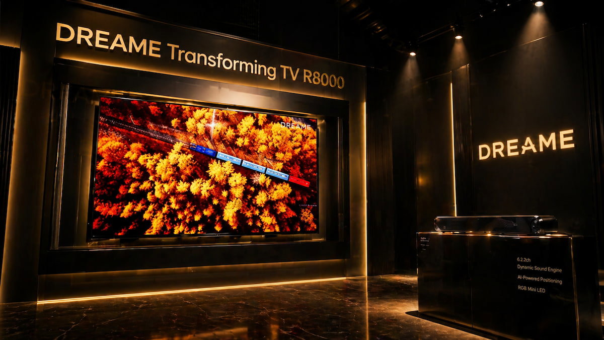 Dreame se mete en los televisores con un RGB Mini LED bastante loco: sus altavoces se mueven para seguirte por el salón
