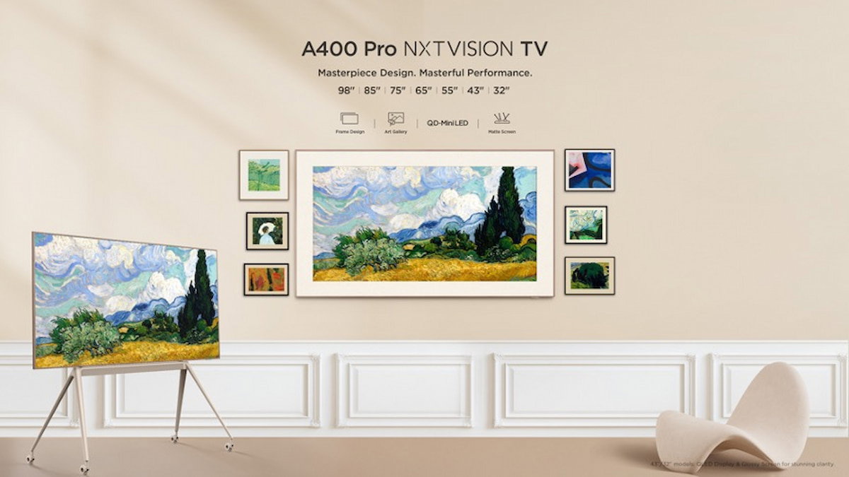 TCL trae a Europa su televisor tipo cuadro A400 Pro NXTVISION: QD-Mini LED, pantalla mate y precios muy agresivos