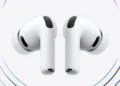 AirPods Pro 3 con fondo de círculo