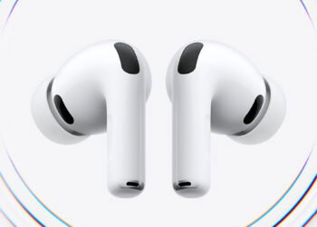 AirPods Pro 3 con fondo de círculo