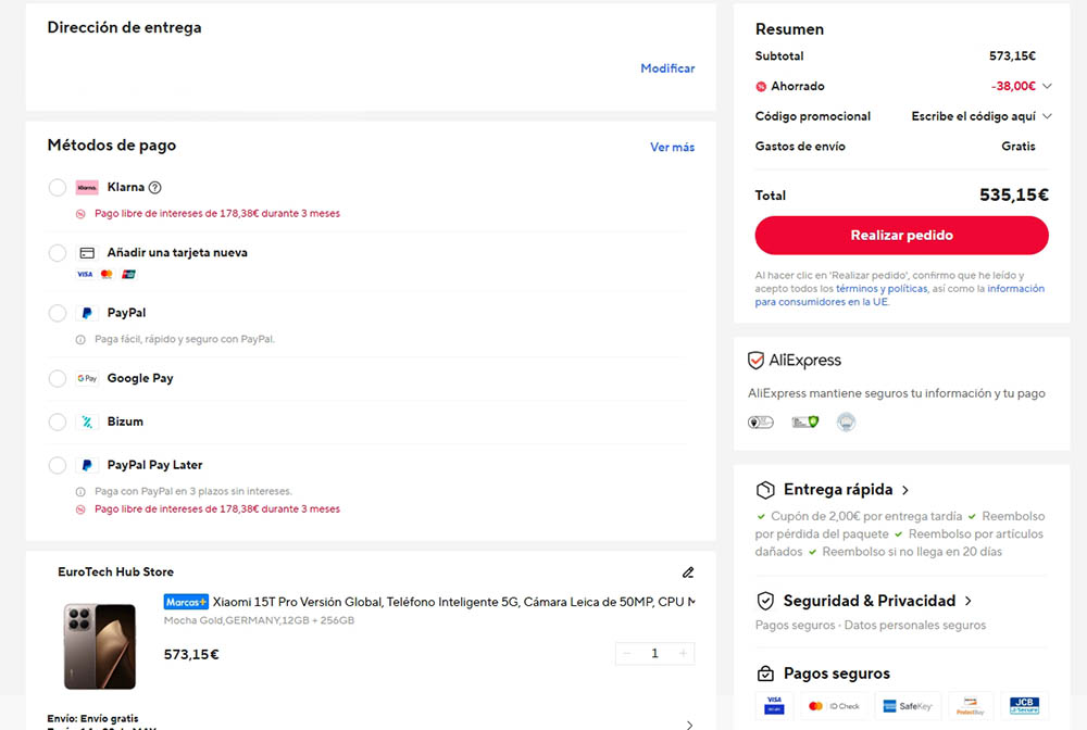Oferta por el Xiaomi 15T Pro