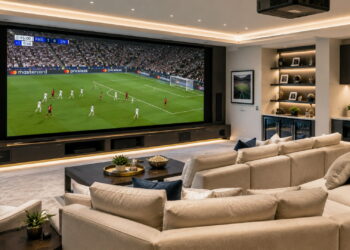 El cine en casa definitivo para ver fútbol existe: pantalla de 145 pulgadas, Dolby Atmos 9.4.4 y hasta un “modo fútbol”