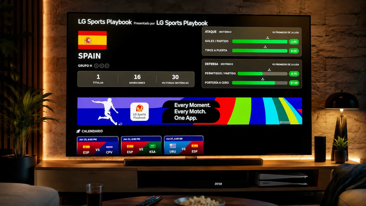 LG quiere que dejes el móvil cuando ves fútbol: sus Smart TV ya muestran resultados, estadísticas y clasificaciones en pantalla