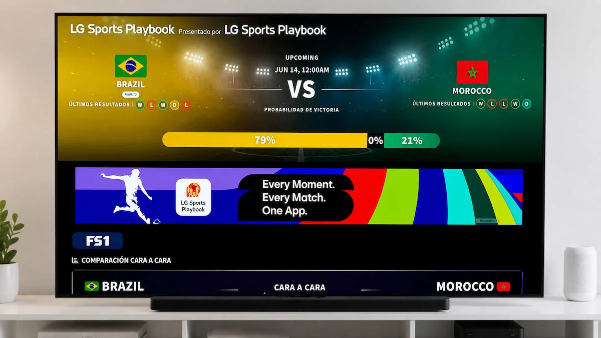 LG quiere que dejes el móvil cuando ves fútbol: sus Smart TV ya muestran resultados, estadísticas y clasificaciones en pantalla