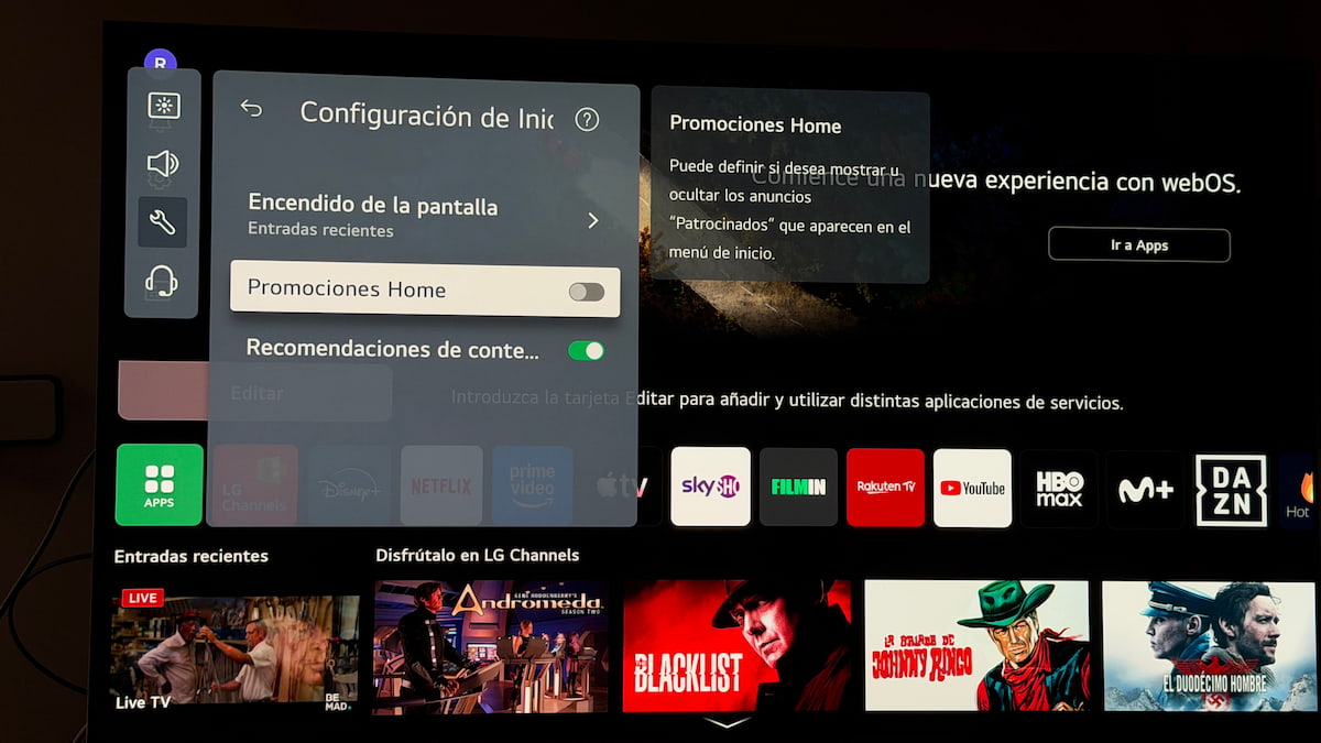 Cómo ordenar el Home de tu televisor LG con webOS y dejarlo mucho más limpio en cinco minutos
