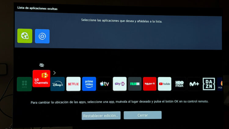 Cómo ordenar el Home de tu televisor LG con webOS y dejarlo mucho más limpio en cinco minutos